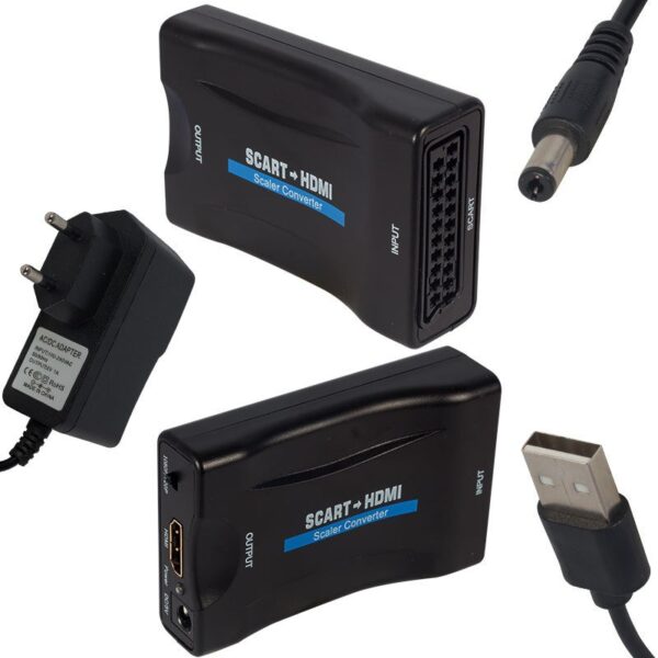 PM-18588 1080P-720P SCART TO HDMI ÇEVİRİCİ ADAPTÖR - Görsel 2