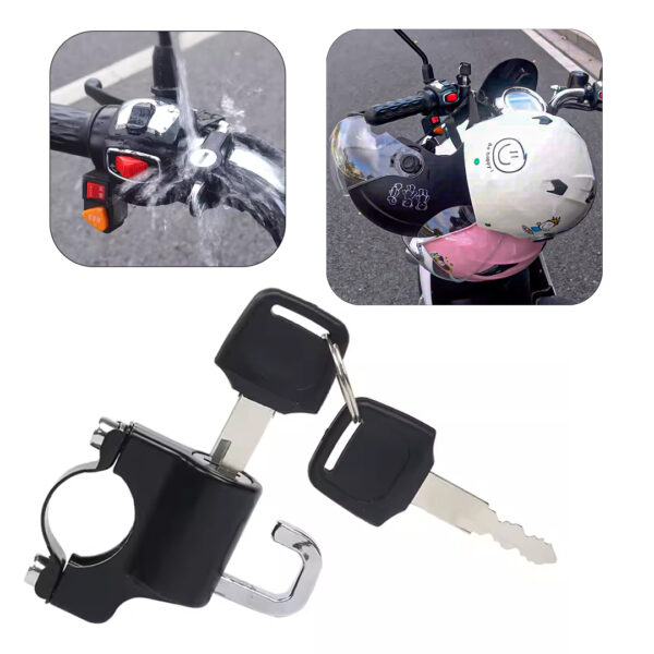 SN-24295 22-26MM UNIVERSAL MOTOSİKLET KASK KİLİDİ - Görsel 2