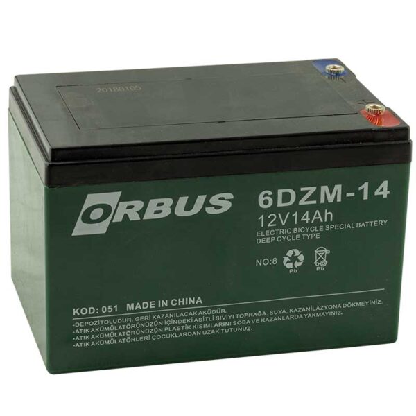 12 VOLT - 14 AMPER ELEKTRİKLİ BİSİKLET AKÜSÜ (150 X 97 X 95 MM)