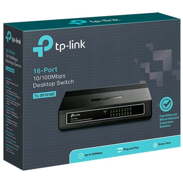 TP-LINK TL-SF1016D 16 PORT 10/100 MBPS SWITCH - Görsel 5