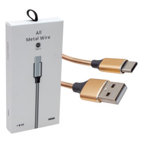 PM-3799 TYPE-C 1 METRE METAL ÖRGÜLÜ DATA VE ŞARJ KABLOSU