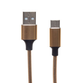 PM-3799 TYPE-C 1 METRE METAL ÖRGÜLÜ DATA VE ŞARJ KABLOSU