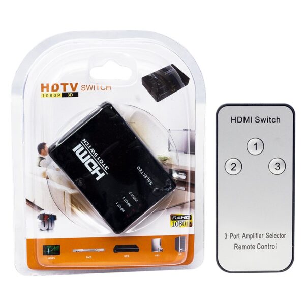 PM-6853 3 GİRİŞ 1 ÇIKIŞ HDMI SWITCHER TOPLAYICI KUMANDALI ADAPTÖRSÜZ - Görsel 3