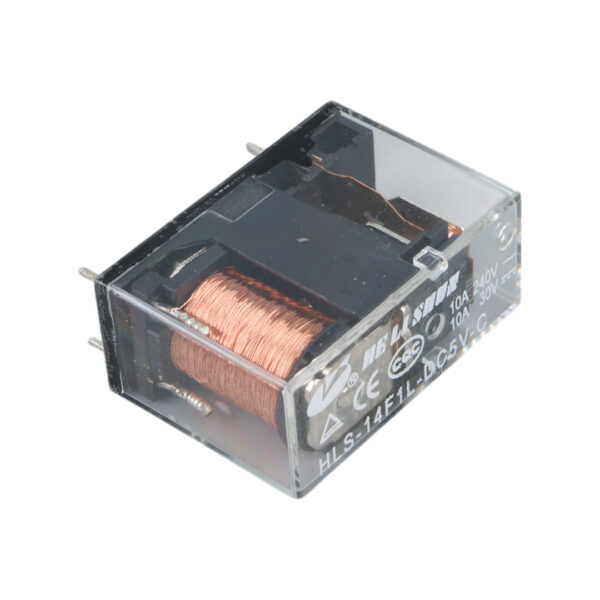 5 VOLT RÖLE TEK KONTAK ŞEFFAF 5 BACAK 10A - Görsel 3