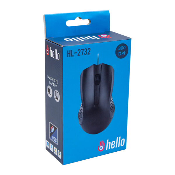HELLO HL-2732 USB KABLOLU MOUSE (4172) - Görsel 3