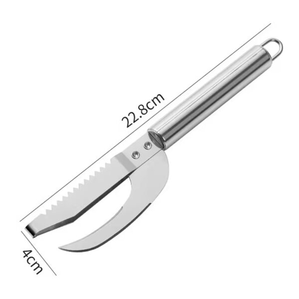 SUNUP SN-20408 BALIK SOYMA PUL TEMİZLEME YIKAMA BIÇAĞI PASLANMAZ ÇELİK (3 İN 1) - Görsel 2