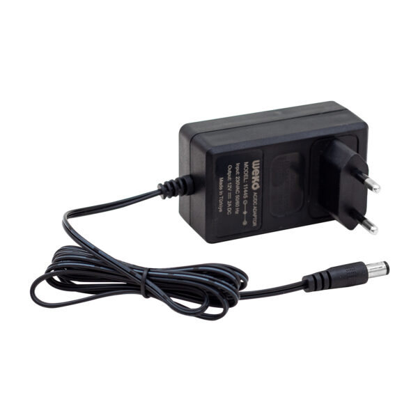 WEKO 12 VOLT - 2 AMPER 5.5*2.5 UÇLU YERLİ ÜRETİM PLASTİK KASA PRİZ TİPİ ADAPTÖR - Görsel 3