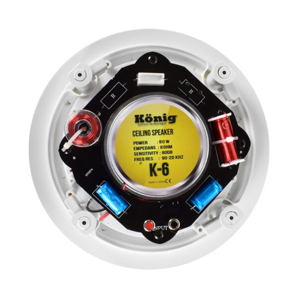 KÖNİG K-6 20 CM TWEETERLİ CROSOVERLI TRAFOSUZ ALÇIPAN HOPARLÖR - Görsel 2