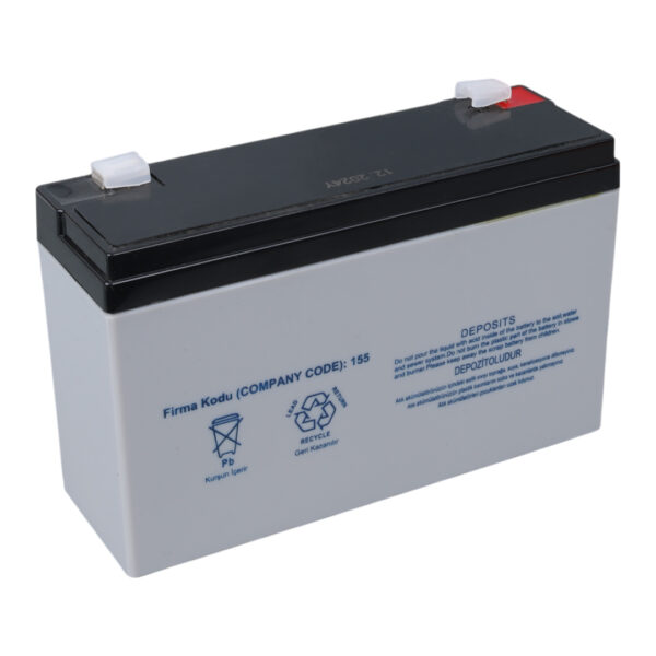 YOKOHAMA YH-612 6 VOLT - 12 AMPER KURU AKÜ (150 X 50 X 94 MM) - Görsel 2