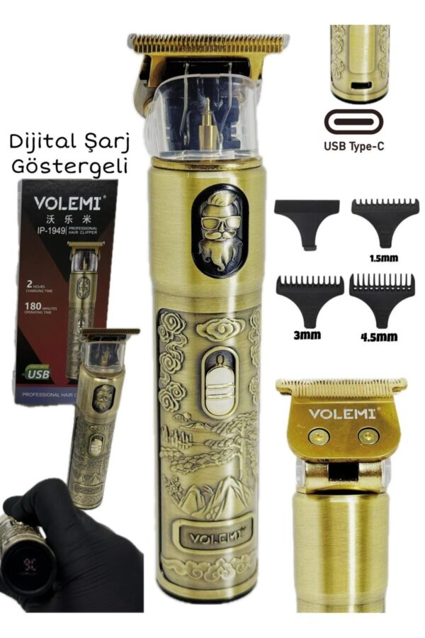 Dijital Göstergeli Saç Sakal Tıraş Makinesi - Sıfıra Yakın - IP-1949 (4172)
