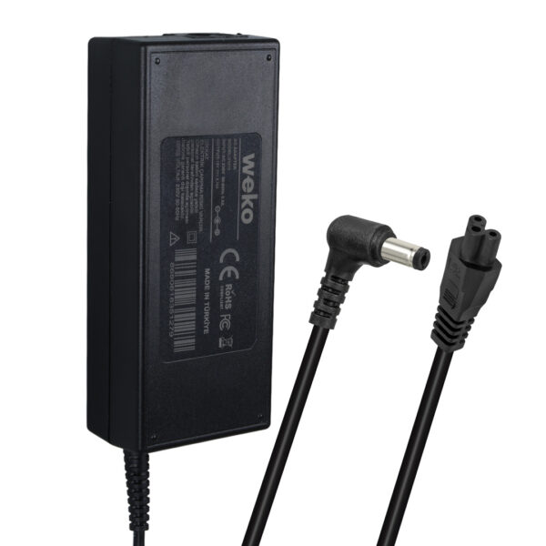 WEKO 19 VOLT - 4.74 AMPER - 90 WATT 5.5*2.5 L UÇLU YERLİ ÜRETİM STANDART NOTEBOOK ADAPTÖR - Görsel 2