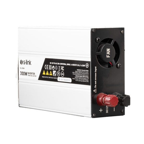 S-LINK SL-300W 300W DC12V-AC230V ÇAKMAKTAN POWER INVERTER - Görsel 3