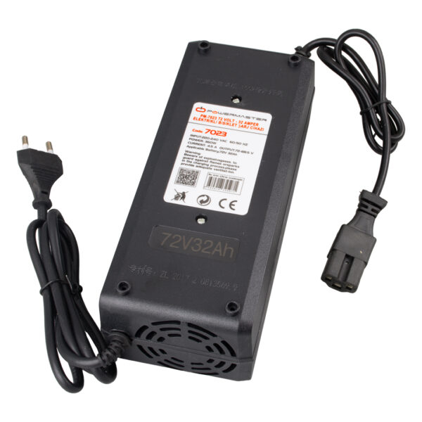 POWERMASTER PM-7023 72 VOLT - 32 AMPER ELEKTRİKLİ BİSİKLET ŞARJ CİHAZI - Görsel 3