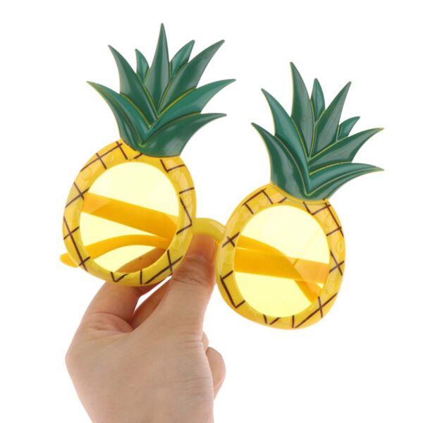 Tropikal Hawaii Ananas Şekilli Parti Gözlüğü 9.5 x 14 cm - Görsel 2