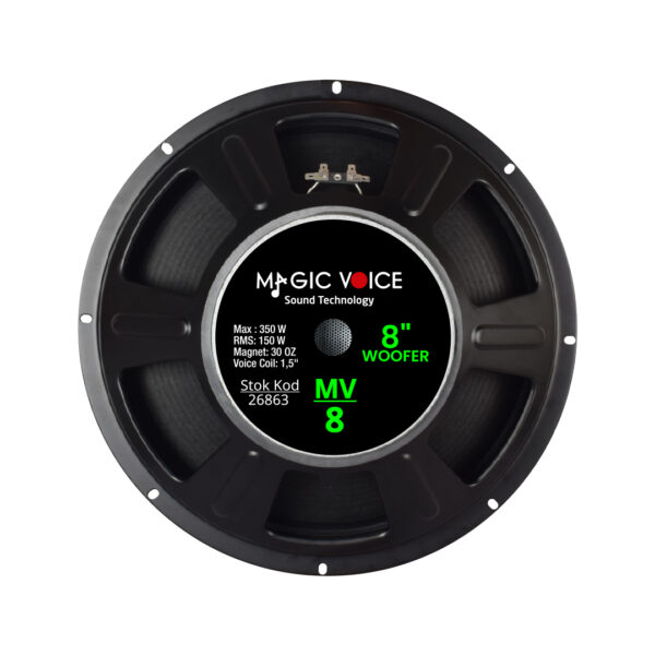MAGİCVOİCE MV-8 MAX 350W / RMS 150 WATT 8 20 CM WOOFER YEDEK HOPARLÖR - Görsel 2