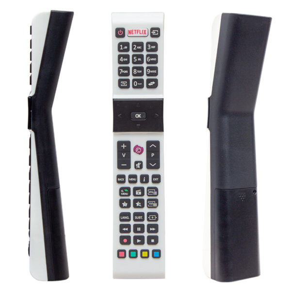 KL PROFİLO RCA49130 JVC-VESTEL-SANYO NETFLIX TUŞLU BEYAZ YAZISIZ LCD LED TV KUMANDA - Görsel 2