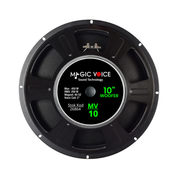 MAGİCVOİCE MV-10 MAX 450W / RMS 200 WATT 10 25 CM WOOFER YEDEK HOPARLÖR - Görsel 2