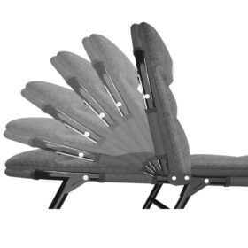 SUNUP SN-26974 TAŞINABİLİR AYARLANABİLİR 5 KADEME SÜNGER KAMP YATAK ŞEZLONG (AÇIK GRİ)