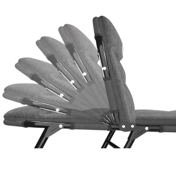 SUNUP SN-26974 TAŞINABİLİR AYARLANABİLİR 5 KADEME SÜNGER KAMP YATAK ŞEZLONG (AÇIK GRİ) - Görsel 2