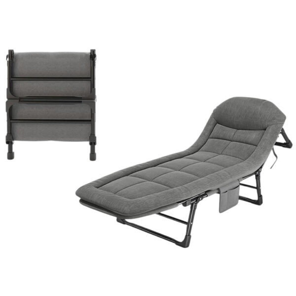 SUNUP SN-26974 TAŞINABİLİR AYARLANABİLİR 5 KADEME SÜNGER KAMP YATAK ŞEZLONG (AÇIK GRİ) - Görsel 3