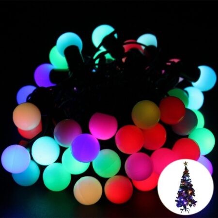 Dekoratif Minik Top 40 Ledli Dekoratif Dolama Led Işık (RGB) (4172)