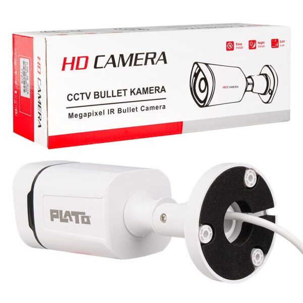 2MP 4 WARM LEDLİ 3.6 MM GECE RENKLİ GÖRÜŞ PLASTİK KASA AHD BULLET KAMERA (4172) - Görsel 3