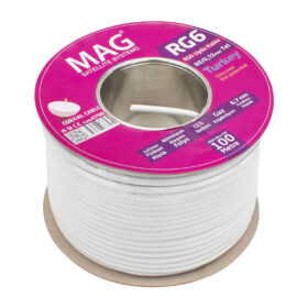 MAG RG6/U6 1.02 MM 80 TEL CCS MAKARALI YERLİ ÜRETİM ANTEN KABLOSU (100 METRE)