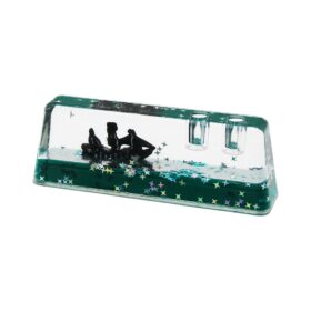 KALEMLİKLİ YEŞİL SU -YILDIZLI D.GEN MİKA YÜZEN BATMAYAN GEMİ DEKORATİF AKVARYUM 5X14X2.5-3.5CM (4172)