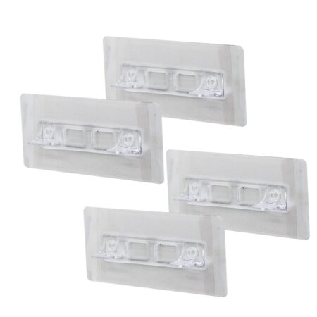 4PCS  RAF AYAK APARATI   ŞEFFAF PVC YAPIŞKANLI + VİDALANABİLİR   2X10CM (4172)