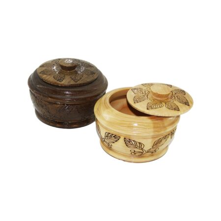 AYAKSIZ   DESENLİ - CNC İŞLEMELİ  AHŞAP ŞEKERLİK KAPAKLI  FİLELİ AMBALAJ (4172)