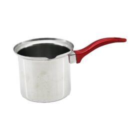 NO-6  ÇELİK CEZVE  KIRMIZI KULP (4172)