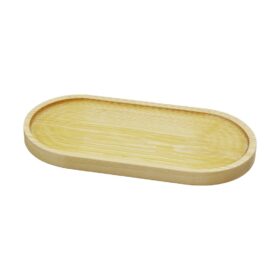 OVAL   AÇIK RENK=SADE  AHŞAP YAĞDANLIK ALTLIK  25X12.5CM (4172)