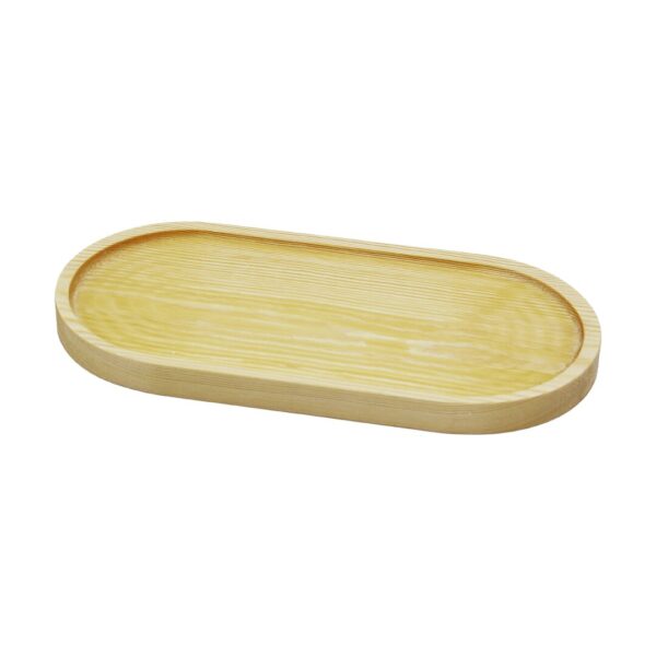 OVAL   AÇIK RENK=SADE  AHŞAP YAĞDANLIK ALTLIK  25X12.5CM (4172)