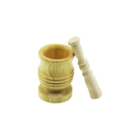 BÜYÜK BOY  LÜX AHŞAP HAVAN SARIMSAK DÖVECEK Ç: 8.3CM--D: 7CM--Y: 12CM FİLELİ AMBALAJ (4172)