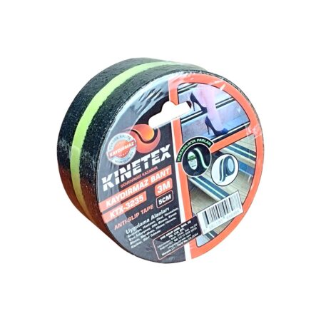 5CMX3MT   FOSFOR ŞERİTLİ - KARANLIKTA PARLAR  KAYDIRMAZ SİYAH BANT (4172)