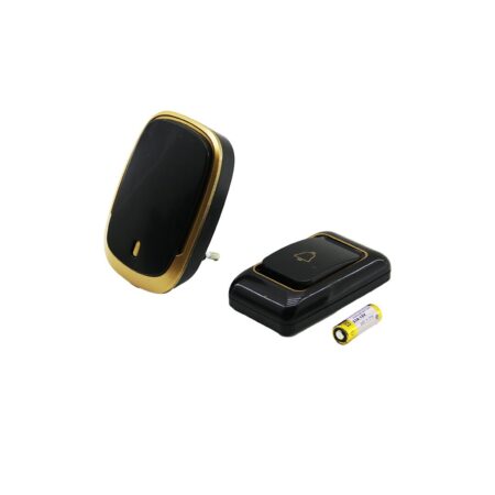 WİRELESS KABLOSUZ KAPI ZİLİ  PİLLİ   100MT MENZİL  SİYAH RENK (4172)