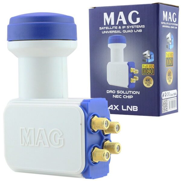 MAG DÖRTLÜ QUAD LNB ALTIN UÇLU NEC CHİP 0.1DB (4172) - Görsel 3
