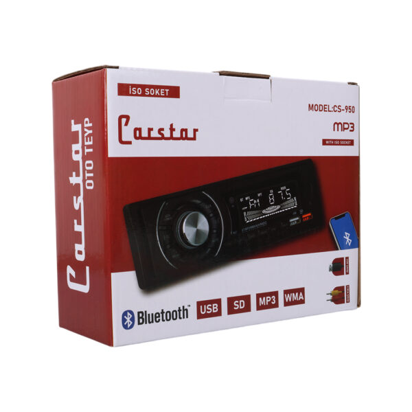ÇİFT USB/SD/FM/AUX/BLUETOOTH KUMANDALI OTO TEYP 4X60 WATT CS-950 (4172) - Görsel 3