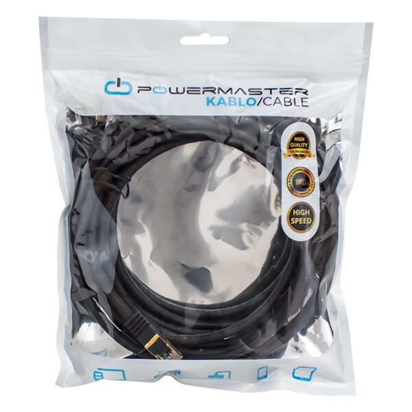 POWERMASTER PMCAT75 5 METRE SİYAH CAT7 KABLO - Görsel 3