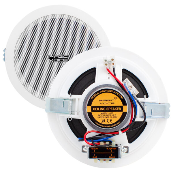MAGICVOICE MV-11087 16 CM MAX 10 WATT 100 VOLT TRAFOLU ALÇIPAN HOPARLÖR - Görsel 2