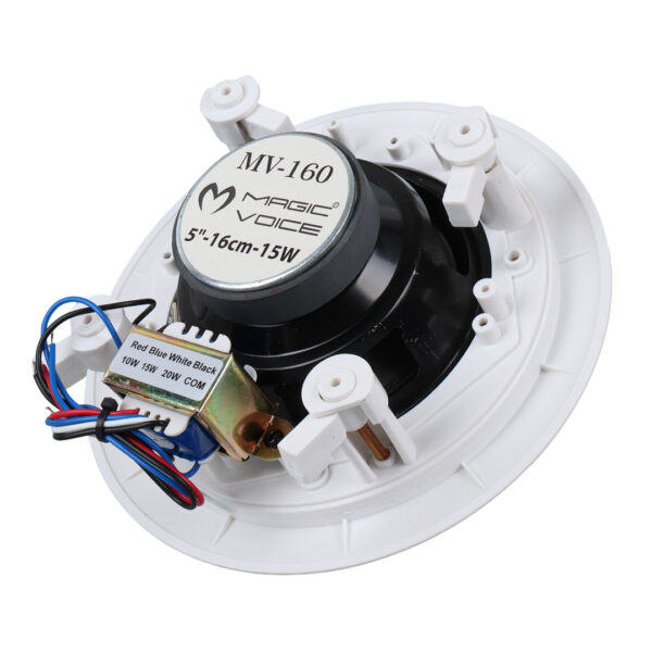 MAGICVOICE MV-160 16 CM 15W TWEETERLİ BEYAZ TRAFOLU ALÇIPAN TAVAN HOPARLÖR - Görsel 2