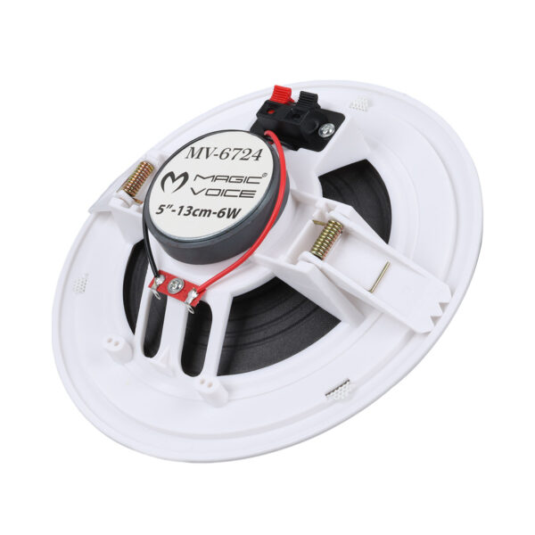 MAGICVOICE MV-6724 13 CM 6 WATT 8 OHM 5 BEYAZ TRAFOSUZ ALÇIPAN HOPARLÖR - Görsel 2