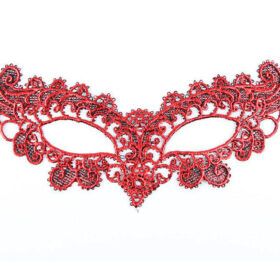 Kırmızı Dantel Masquerade Maskesi 6 No