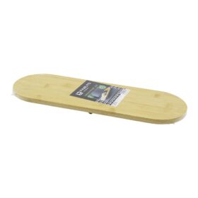 OVAL AHŞAP BAMBU 3 MİNİ=1CM AYAKLI  SUNUM TEPSİSİ 15X44X1.5CM (4172)
