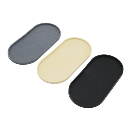 DÜZ   OVAL   RENKLİ SİLİKON  YAĞDANLIK - SABUNLUK ALTLIK  12 X 24.5CM (4172)