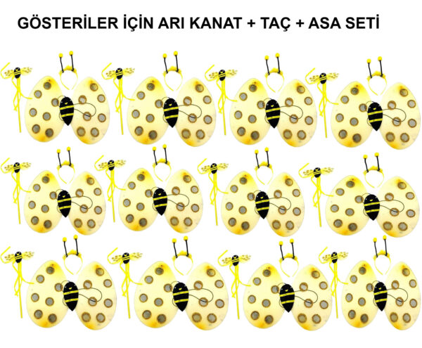 Okul Gösterileri için 12'li Arı Kanadı Seti - Etkinlik Kanatları - Görsel 2