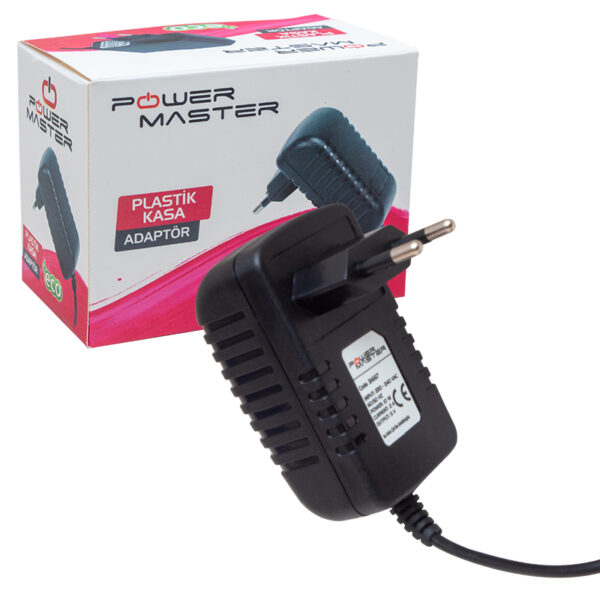 POWERMASTER PM-31667 5 VOLT - 2 AMPER 3.5*1.35 MM UÇLU PLASTİK KASA PRİZ TİPİ ADAPTÖR (ANDROID BOX İÇİN) - Görsel 3