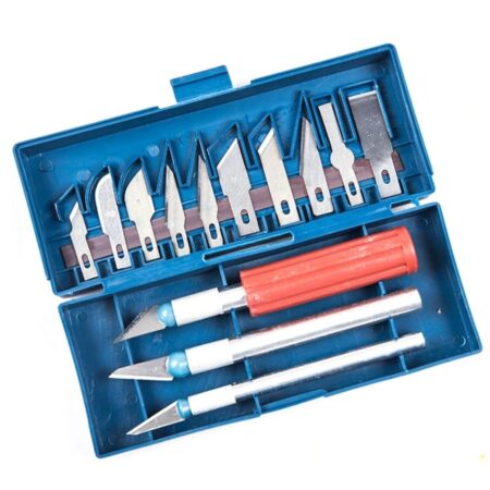 Zanaat 16 Parça Hobi Gravür Ahşap Heykel Çömlek Oyma Şekil Verme 13 Maket Bıçak Neşter Seti (4172)