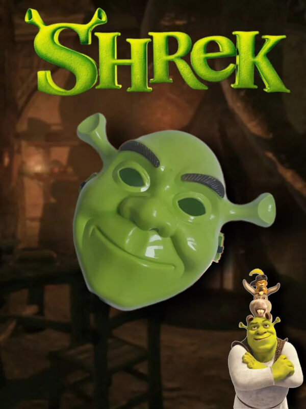 Yeşil Shrek Maskesi 21x25 cm (4172) - Görsel 3