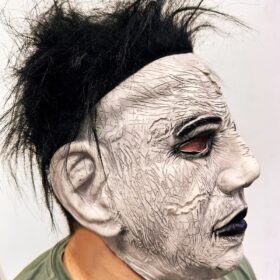 Siyah Saçlı Michael Myers Lateks Yüze Tam Yapışan Et Maske Korku Maskesi (4172)